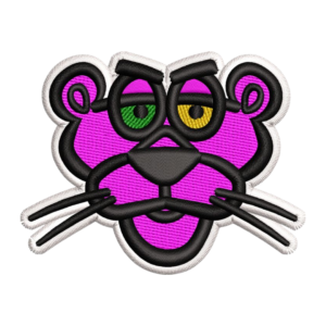 Pink panther embroidered patch