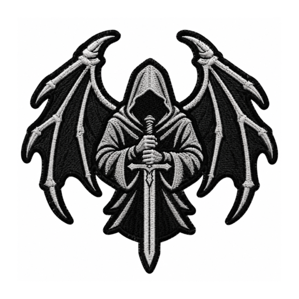 Winged Reaper Embroidered Patch