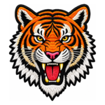 Roaring Tiger Head Embroidered Patch