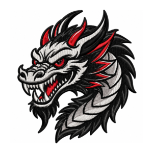Dragon Head Embroidered Patch