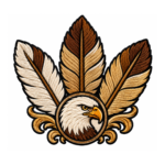 eagle feather embroidered patch