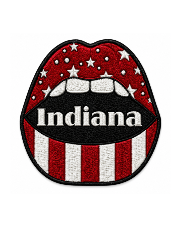 Indiana Lips Embroidered Patch