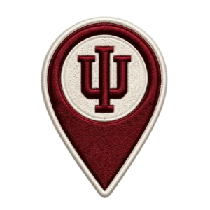 IU Location Pin Embroidered Patch