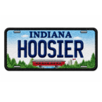 Indiana Hoosier License Plate Embroidered Patch