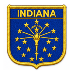 Indiana State Flag Embroidered Patch