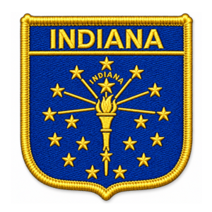 Indiana State Flag Embroidered Patch
