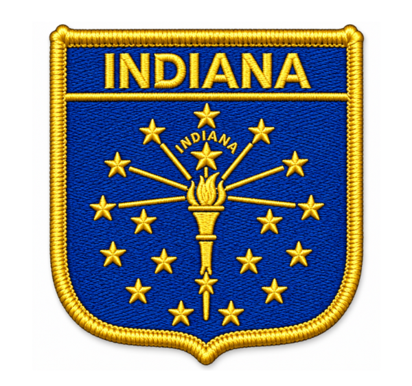 Indiana State Flag Embroidered Patch