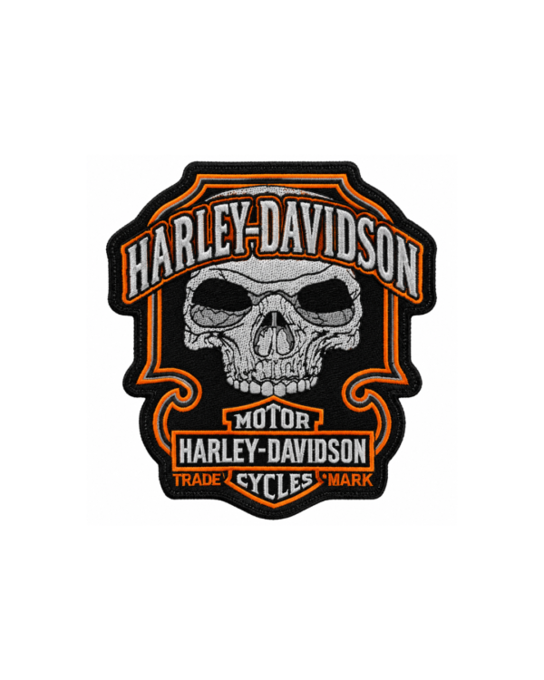 Harley Davidson Skull Embroidered Patch