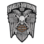 Harley Davidson Skull Wings Embroidered Patch