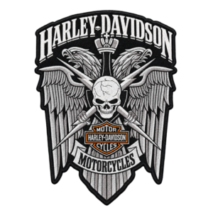 Harley Davidson Skull Wings Embroidered Patch