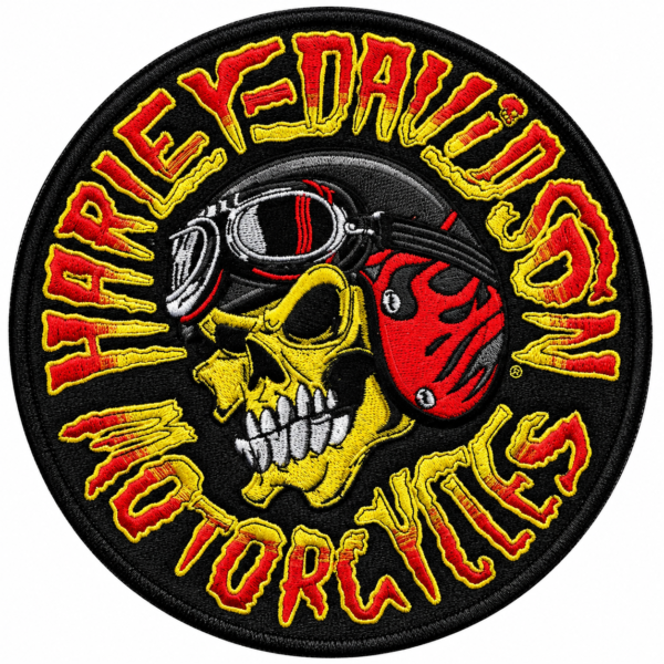 Harley Davidson Skull Rider Embroidered Patch