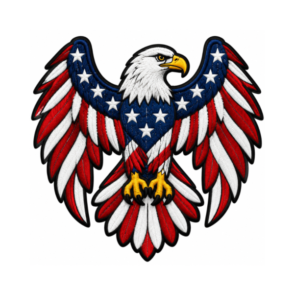 American Eagle Flag Embroidered Patch