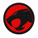 Black Panther Head Embroidered Patch