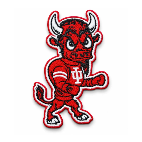 IU Bull Mascot Football Embroidered Patch