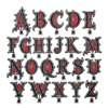 Gothic Letters Spiderweb Embroidered Patch