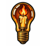 Candle Light Bulb Embroidered Patch