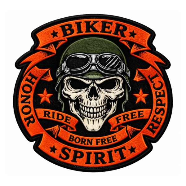Biker Spirit Embroidered Patch