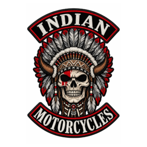 Indian Motorcycles Skull Embroidered Patch