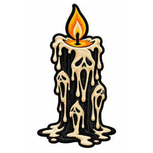 Haunted Candle Embroidered Patch