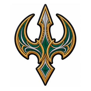 Fantasy Trident Embroidered Patch