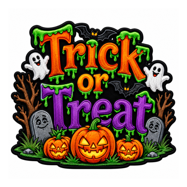 Trick or Treat Graveyard Embroidered Patch