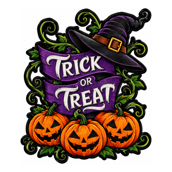 Trick or Treat Halloween Embroidered Patch