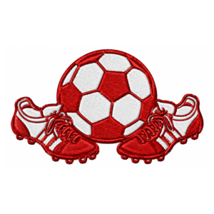Soccer Ball & Cleats Embroidered Patch
