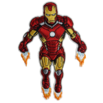 Iron Man Flying Embroidered Patch