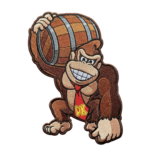 Donkey Kong Barrel Carrying Cartoon Embroidered Patch