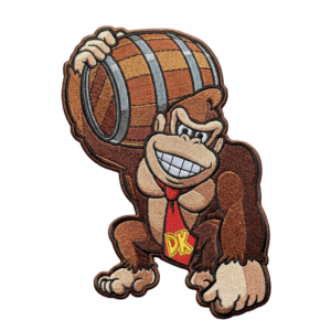 Donkey Kong Barrel Carrying Cartoon Embroidered Patch