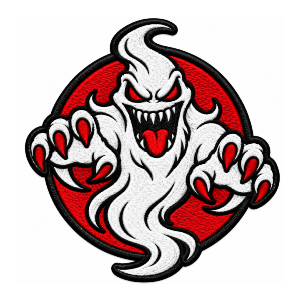 Scary Evil Ghost Embroidered Patch