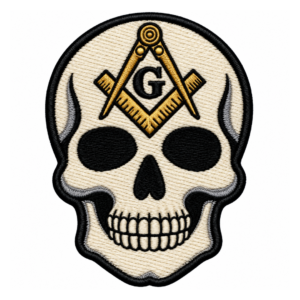 Masonic Skull Embroidered Patch