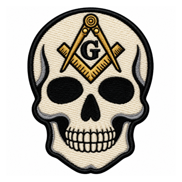 Masonic Skull Embroidered Patch