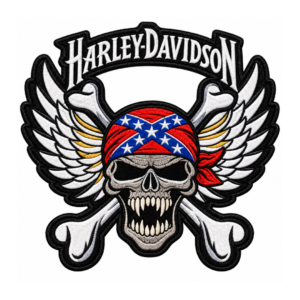 Harley Davidson Winged Skull Embroidered Patch