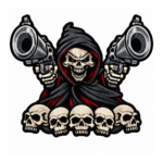 Grim Reaper Skull Embroidered Patch