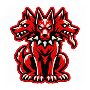Three Headed Hellhound Embroidered Patch