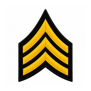 Sergeant Rank Embroidered Patch