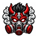 Cyber Demon Gas Mask Embroidered Patch