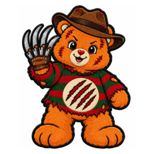 Horror Teddy Bear Embroidered Patch
