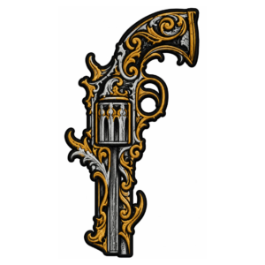 Gothic Revolver Embroidered Patch
