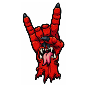 Devil Rock Hand Embroidered Patch