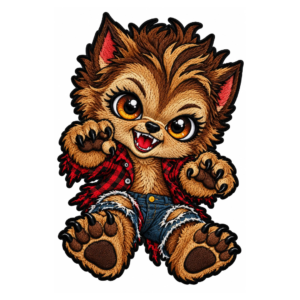 Cute Werewolf Embroidered Patch