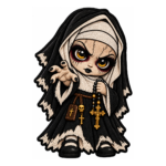 Haunted Nun Embroidered Patch
